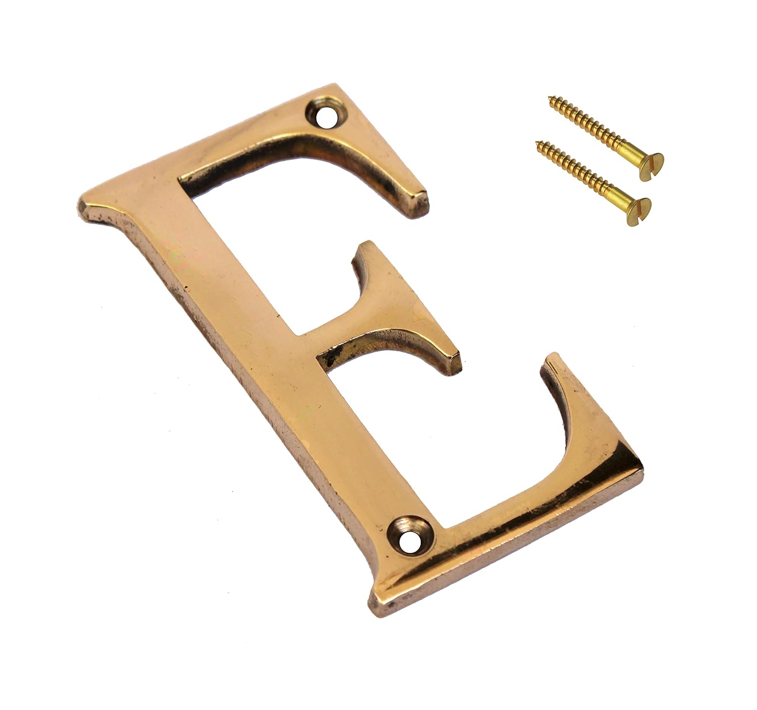 eSplanade - Brass House Hotel Door Name Alphabets - Wall Door Plaque Letter Alphabet - 3" Inches - Golden ("E" Alphabet)