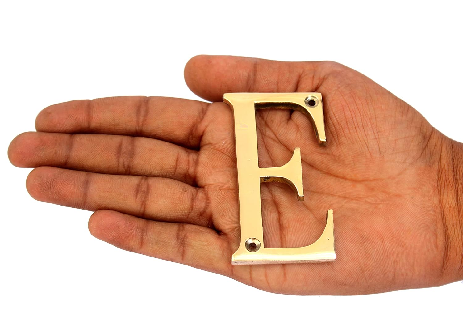 eSplanade - Brass House Hotel Door Name Alphabets - Wall Door Plaque Letter Alphabet - 3" Inches - Golden ("E" Alphabet)