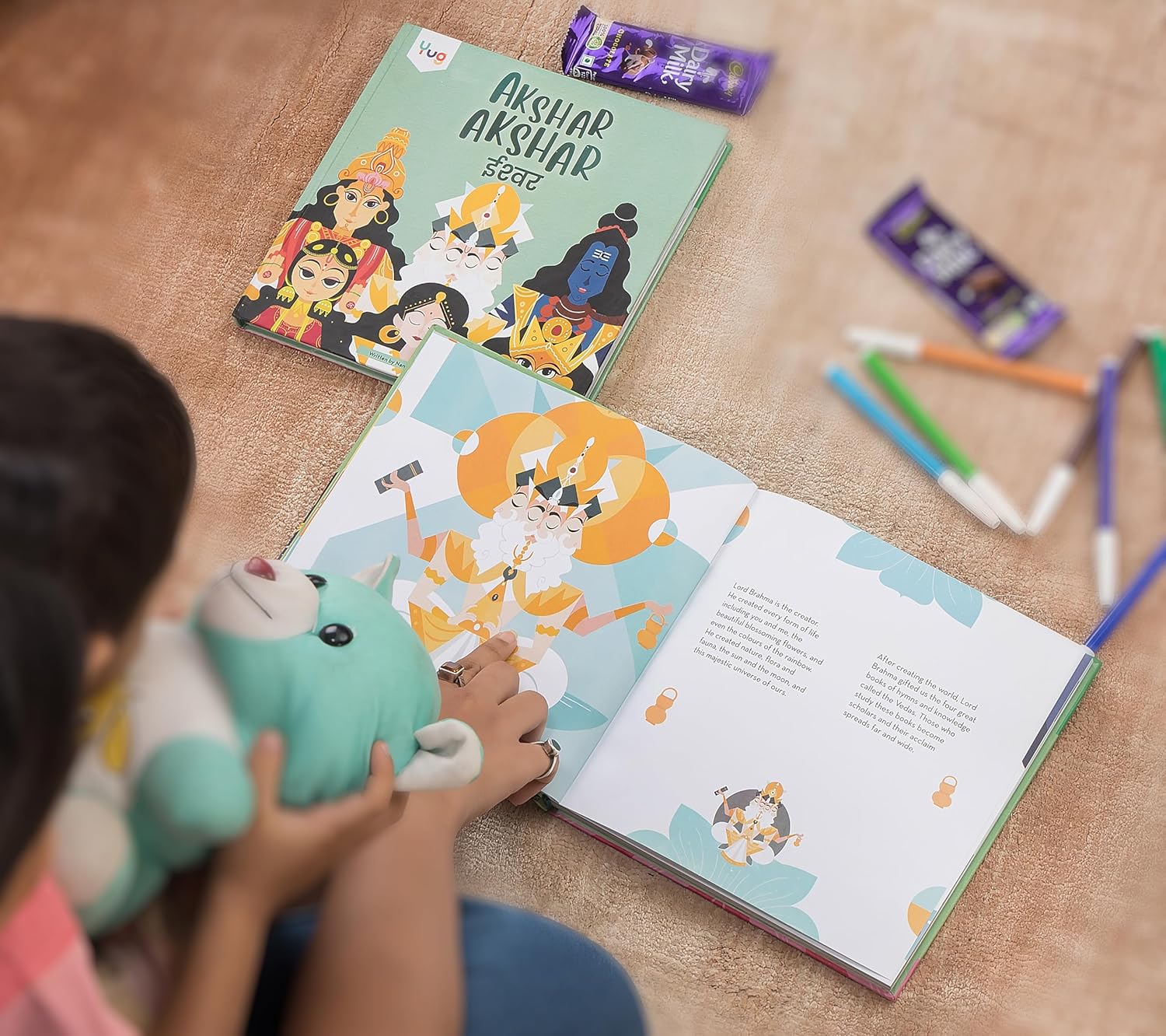 Yug- Illustrated Ramayan & Akshar Akshar Eeshvar Combo Books for Kids- Mythology Story Book for Kids with Colourful Pictures- Fun Learning Book for 3+ Year Old Children- Bedtime Stories