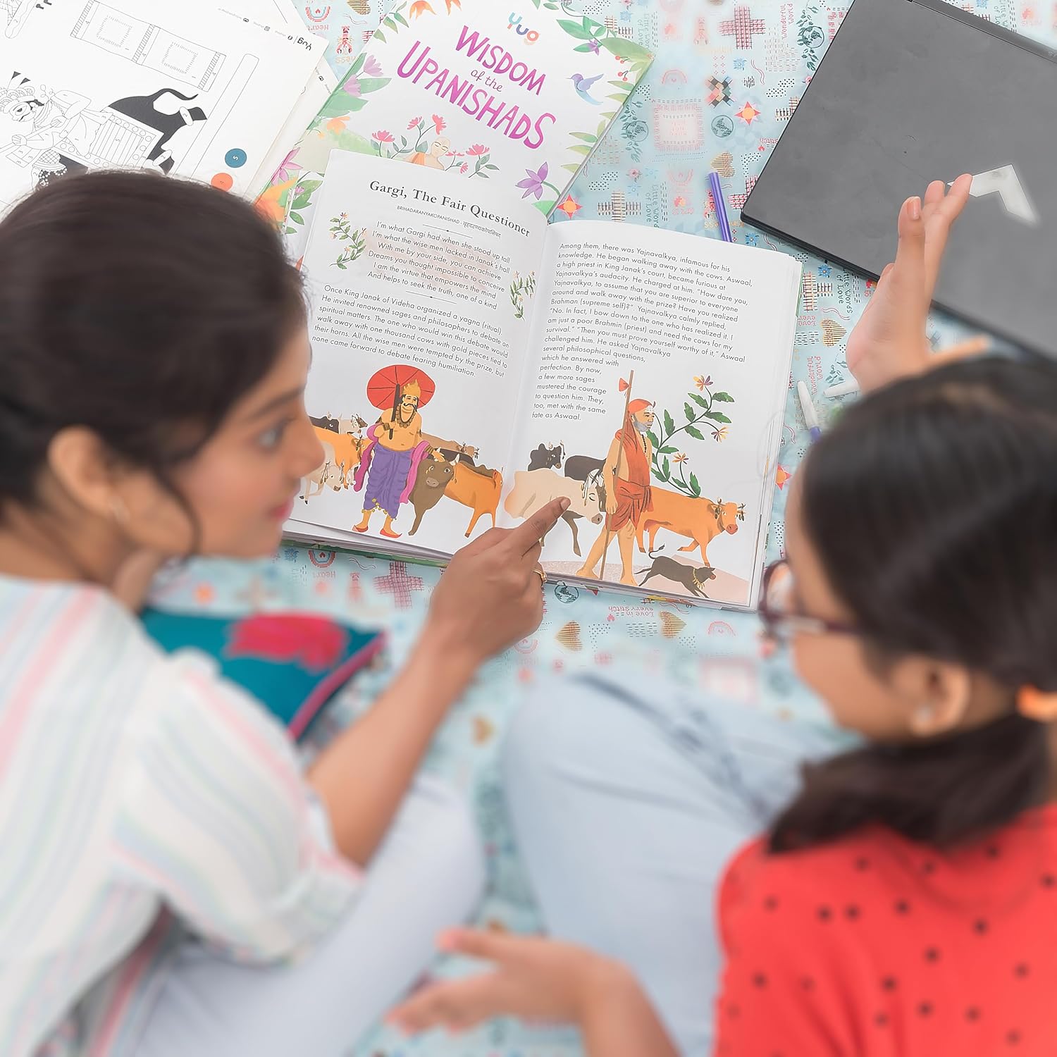 Yug Media - Wisdom of the Upanishads Book for Kids - Illustrated Mythology Book for Kids with Colourful Pictures - Fun Learning Picture Book for 7+ Year Old Children - Bedtime Stories - Hardbound Novelty Book Ð 1 January 2023