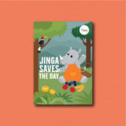 Yug Animal Series: Jinga Saves The Day Story Book for Kids About the Hardwork - Illustrated Moral Story with Colourful Pictures - Fun Learning Book for 3+ Year Old Children with Colouring Sheet