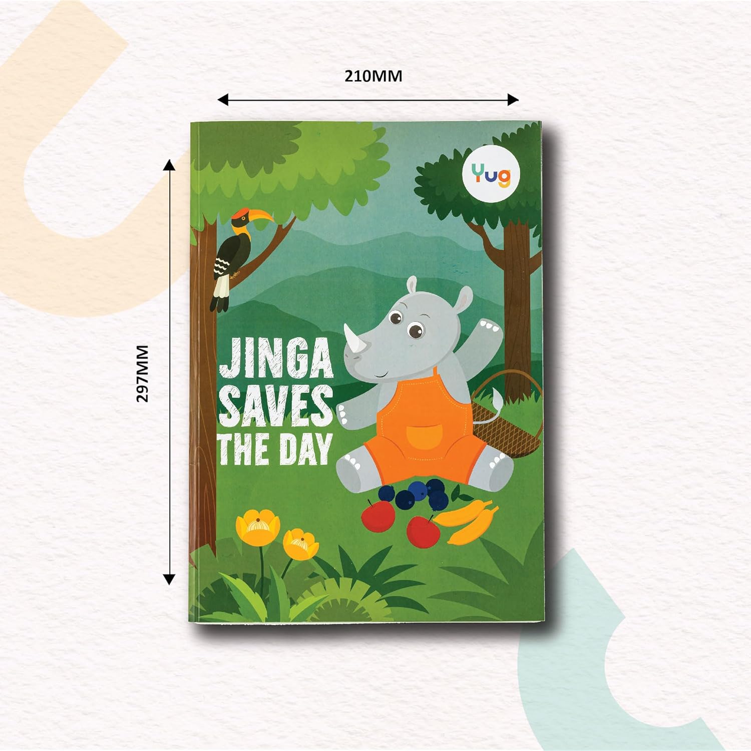 Yug Animal Series: Jinga Saves The Day Story Book for Kids About the Hardwork - Illustrated Moral Story with Colourful Pictures - Fun Learning Book for 3+ Year Old Children with Colouring Sheet