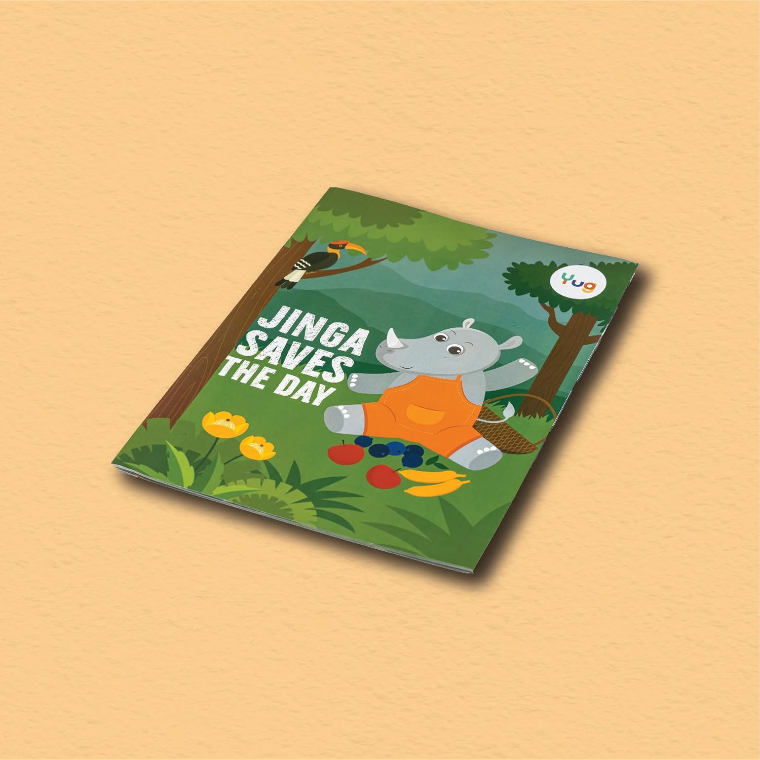 Yug Animal Series: Jinga Saves The Day Story Book for Kids About the Hardwork - Illustrated Moral Story with Colourful Pictures - Fun Learning Book for 3+ Year Old Children with Colouring Sheet