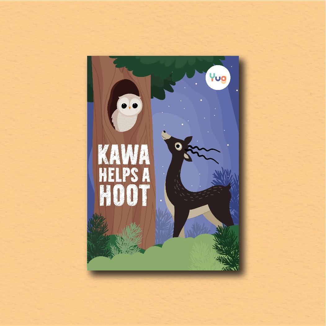 Yug Animal Series: Four Combo Story Books for Kids - Illustrated Animal Moral Stories with Colourful Pictures - Fun Learning Book for 3+ Year Old Children with Colouring Sheet - Bedtime Stories