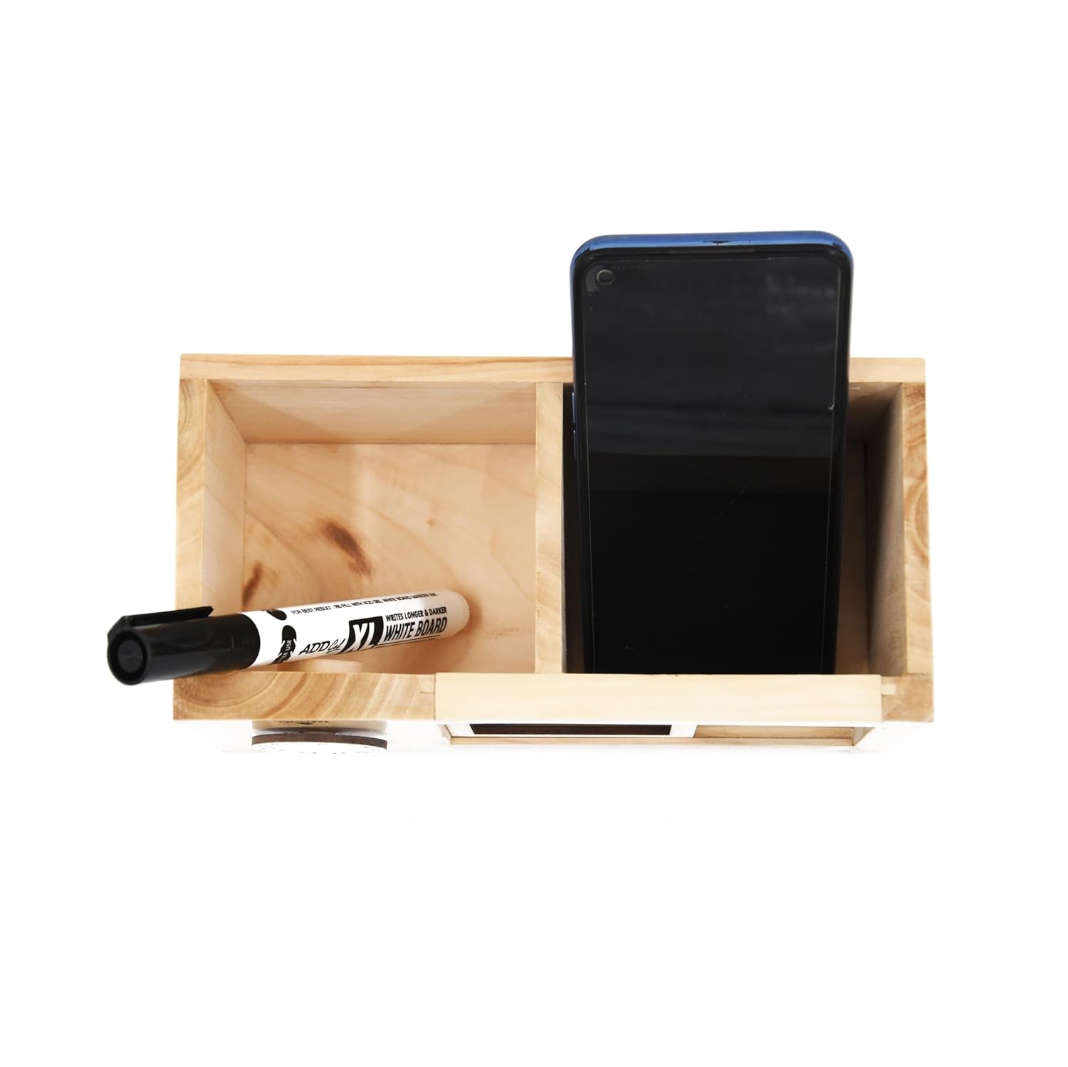 IVEI Wooden Perpetual Calendar & Desk Organizer - Multi-Utility Pen Holder, Eco-Friendly Desktop Accessory | Forever Calendar | Perfect for Home & Office