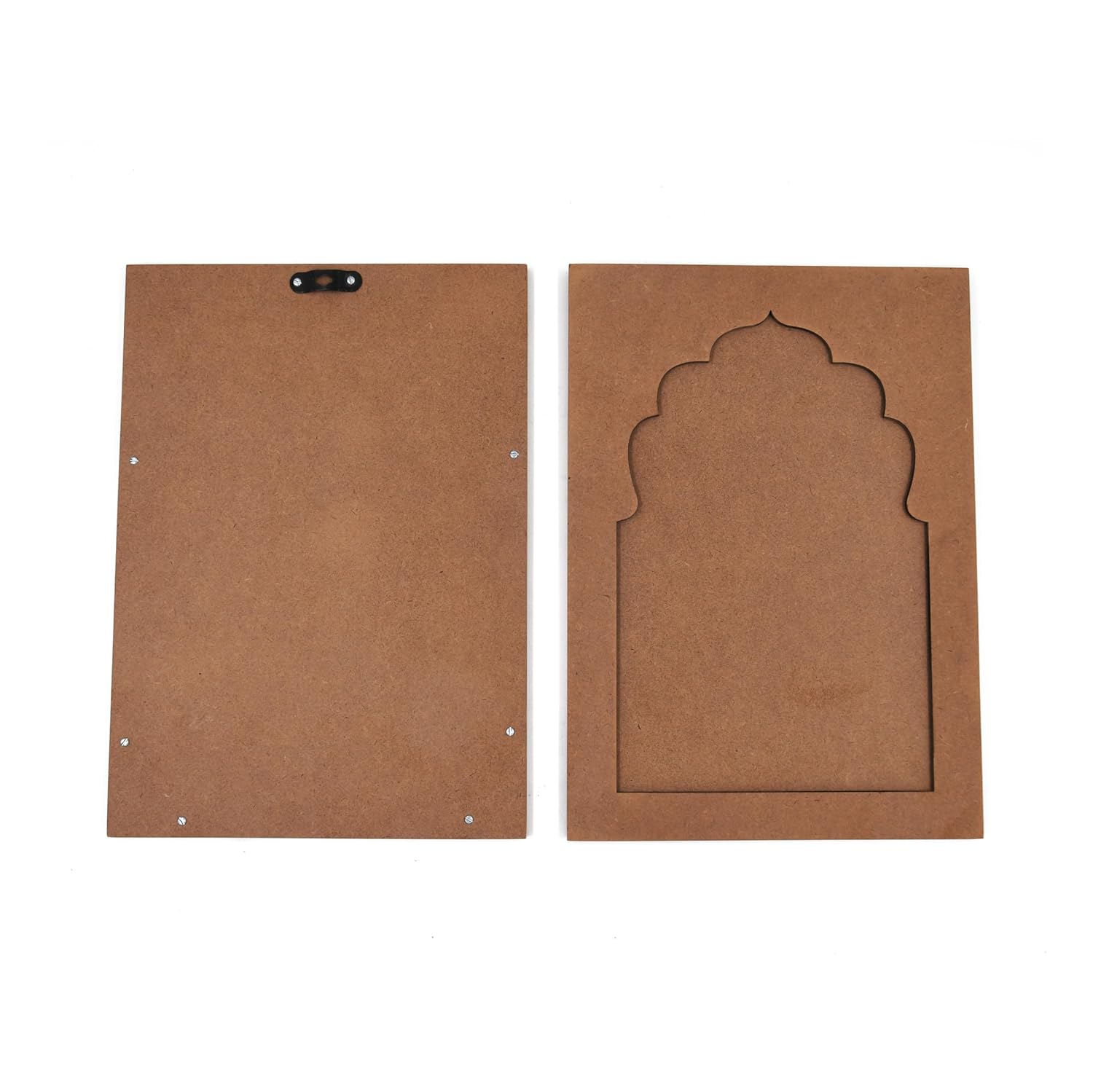 IVEI MDF DIY Jharokha Wall Decor - Set of 2, 10x14 - Paint & Decorate for Crafts & Decoupage - Durable, Easy Assembly with Hanging Hook - (Large - Plain)
