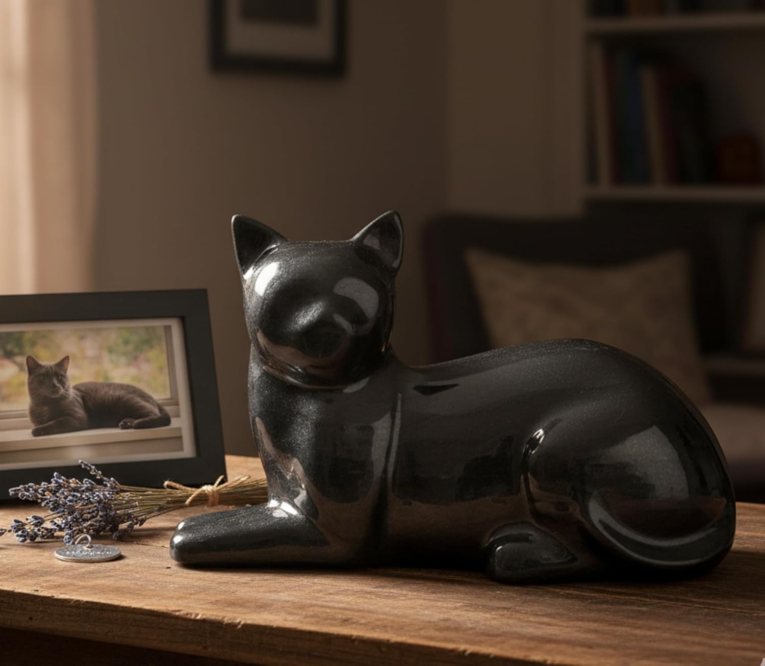 ESPLANADE- Cat Kitten Shape Cremation urn | Memorial Funeral Burial Full-Size urn for Ashes