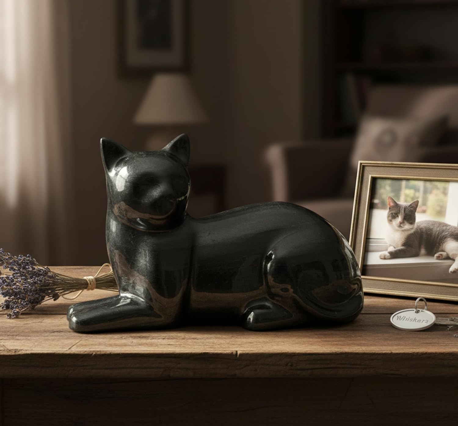 ESPLANADE- Cat Kitten Shape Cremation urn | Memorial Funeral Burial Full-Size urn for Ashes