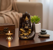 eSplanade Ganesha Showpiece for Home Decor | Resin Palm Ganesha Statue for Living Room, Office Table | Antique Idol & Figurine for Room Decor | Housewarming Gifts