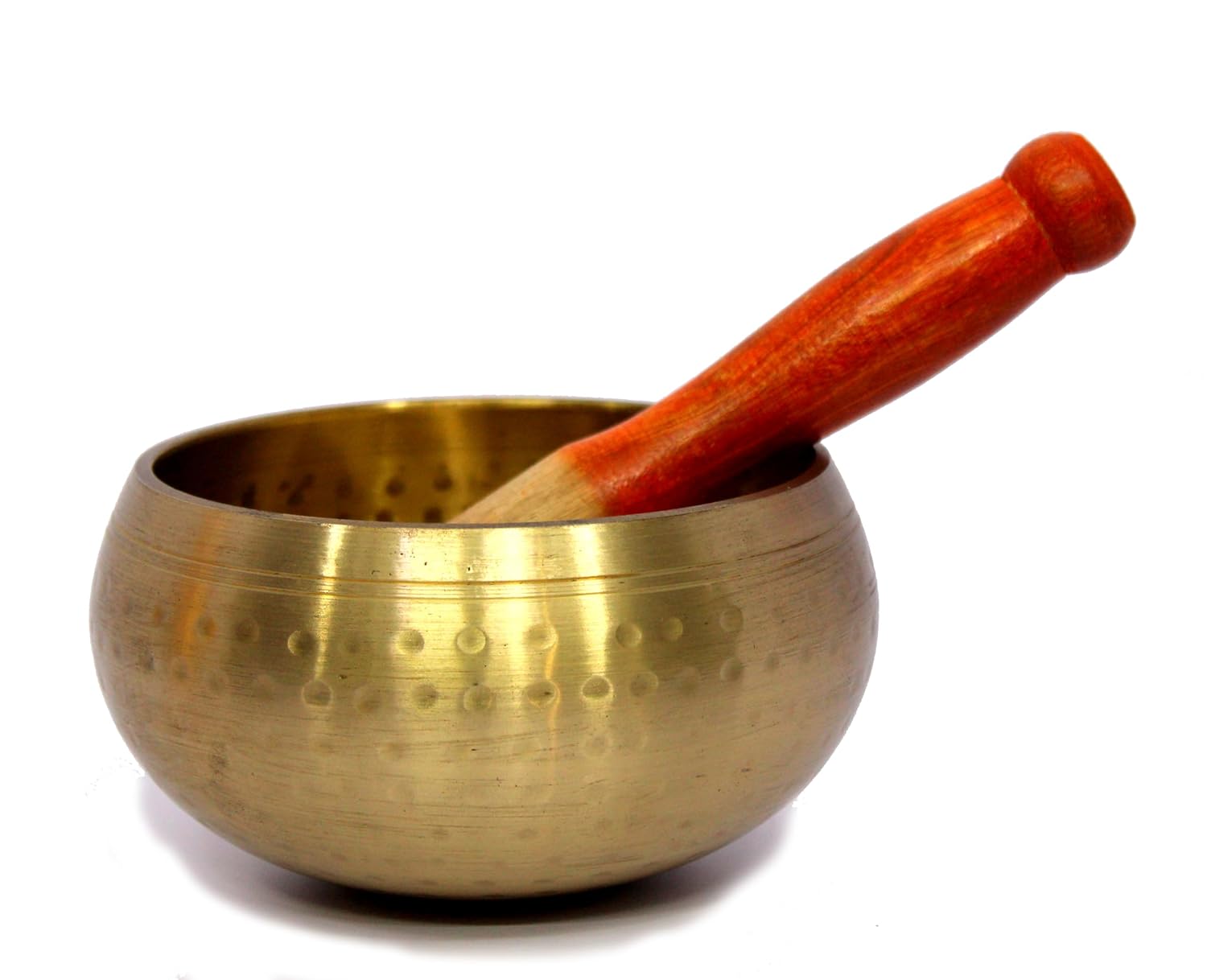 eSplanade - 5 inches - Singing Bowl Tibetan Buddhist Prayer Instrument With Striker Stick | OM Bell | OM Bowl | Meditation Bowl | Music Therapy (gold)