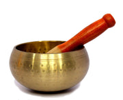 eSplanade - 5 inches - Singing Bowl Tibetan Buddhist Prayer Instrument With Striker Stick | OM Bell | OM Bowl | Meditation Bowl | Music Therapy (gold)