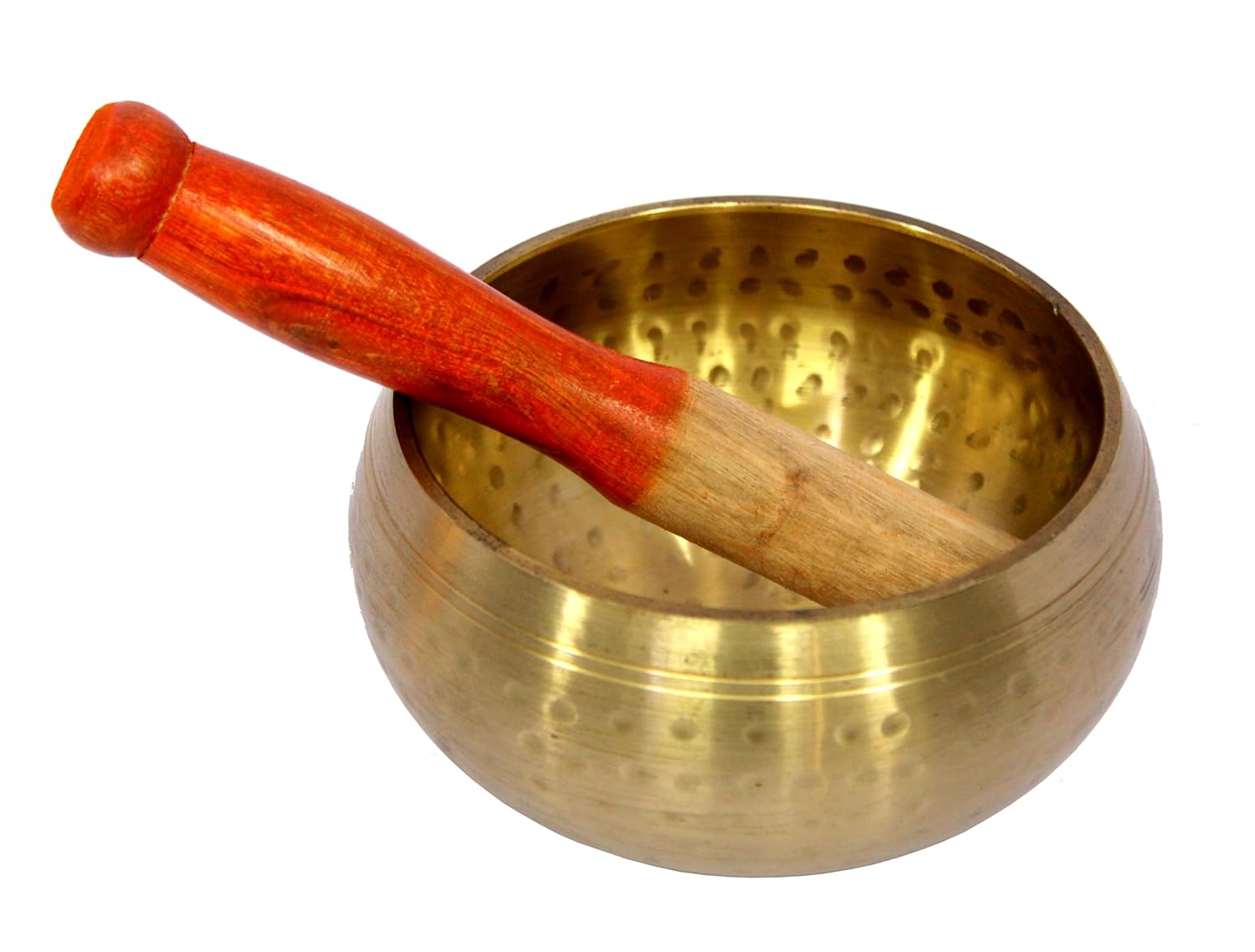 eSplanade - 5 inches - Singing Bowl Tibetan Buddhist Prayer Instrument With Striker Stick | OM Bell | OM Bowl | Meditation Bowl | Music Therapy (gold)