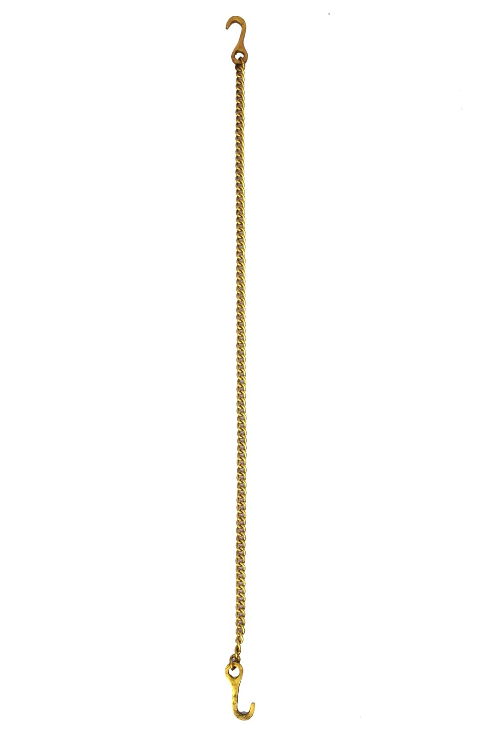 ESPLANADE Brass Chain with Hooks for Hanging Bell Diya Deepak Bells - Length 2 Feet (24" Inches) (2 inches)