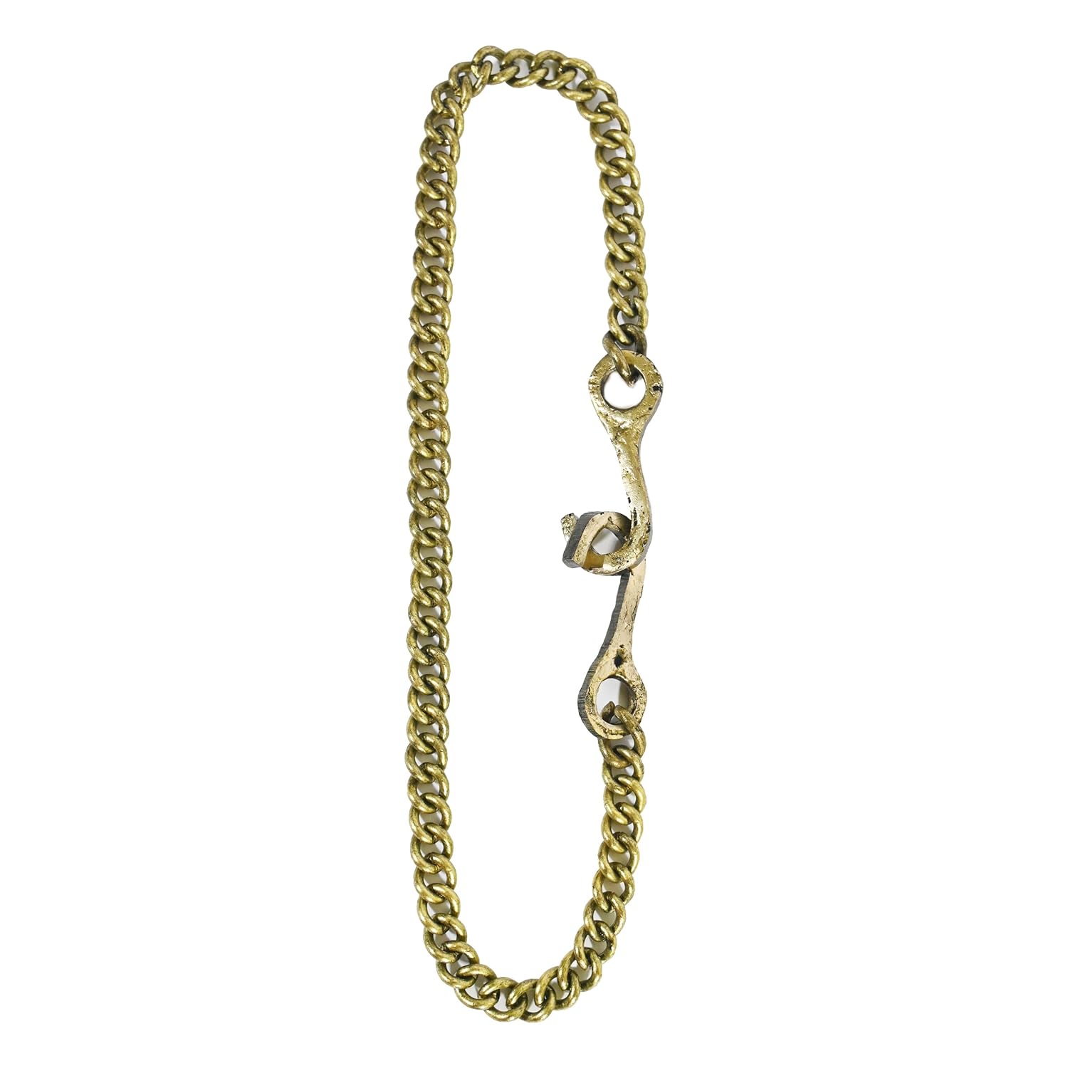 ESPLANADE Brass Chain with Hooks for Hanging Bell Diya Deepak Bells - Length 2 Feet (24" Inches) (2 inches)