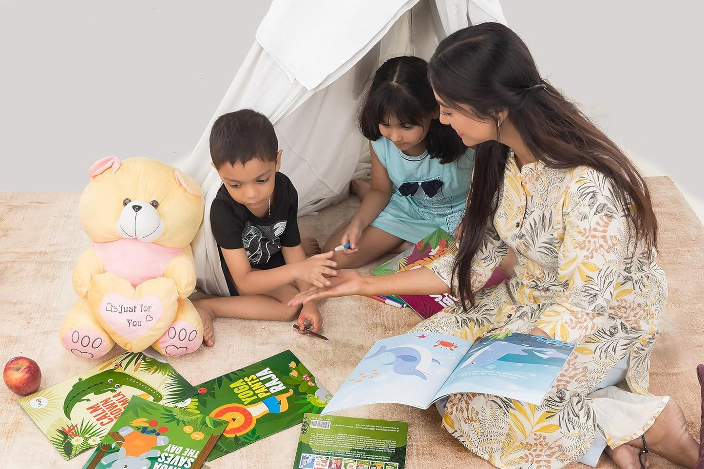 Yug Animal Series: Eight Combo Story Books for Kids - Illustrated Animal Moral Stories with Colourful Pictures - Fun Learning Book for 3+ Year Old Children with Colouring Sheet - Bedtime Stories