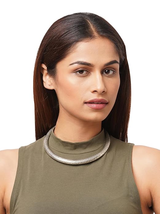 Binni s Wardrobe Women Gold-Plated Kolhapuri Long Inticrated Desgin And Polki Sturctured Necklace Set