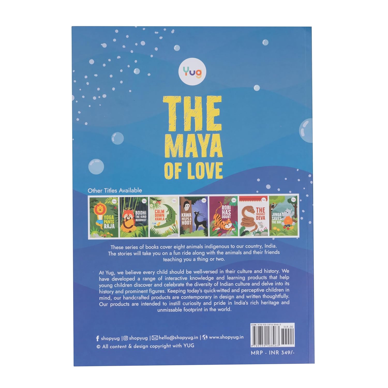 Yug Animal Series: The Maya of Love Story Book for Kids About the Empathy - Illustrated Moral Story with Colourful Pictures - Fun Learning Book for 3+ Year Old Children with Colouring Sheet