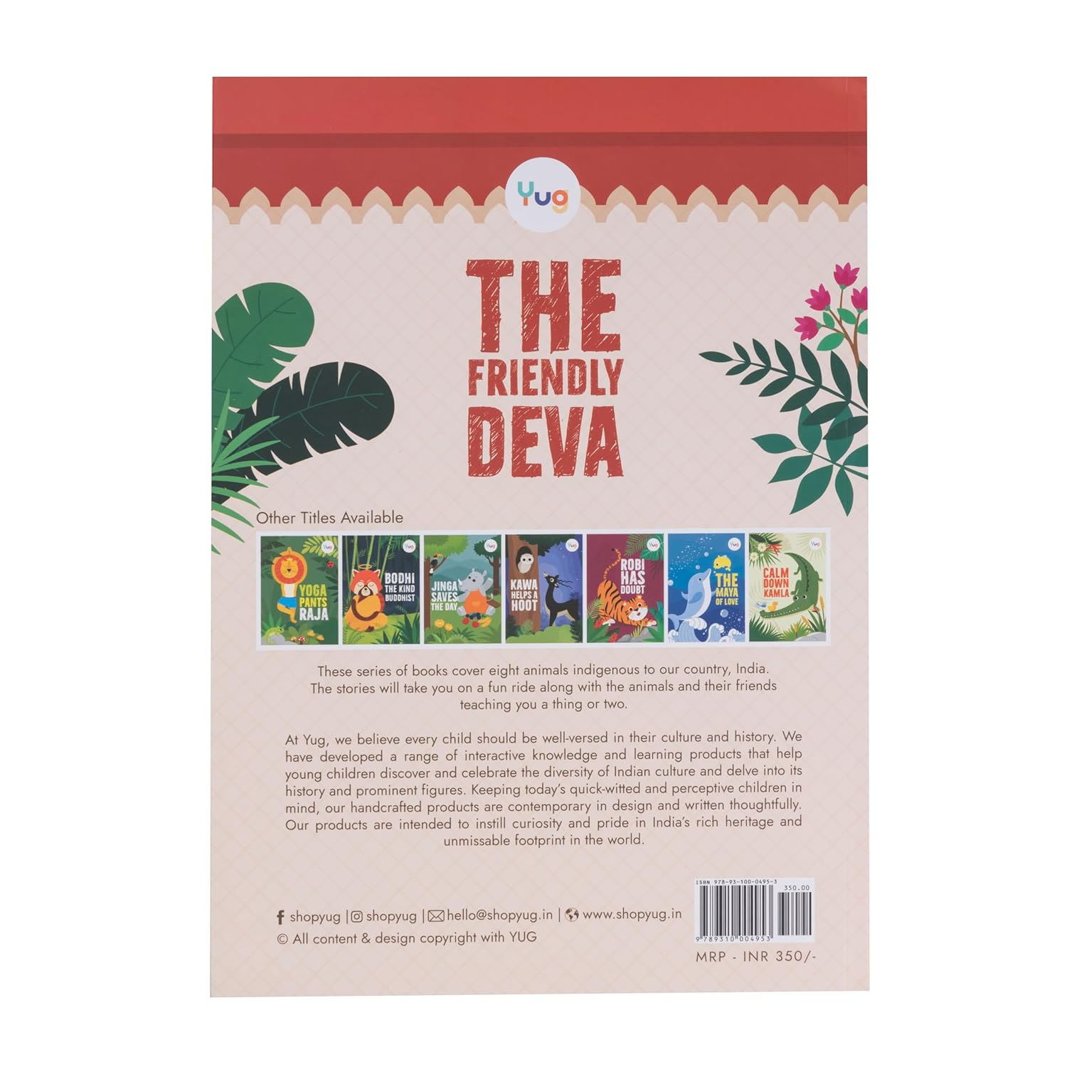 Yug Animal Series: The Friendly Deva Story Book for Kids About the Loyal Friendship - Illustrated Moral Story with Colourful Pictures - Fun Learning Book for 3+ Year Old Children with Colouring Sheet
