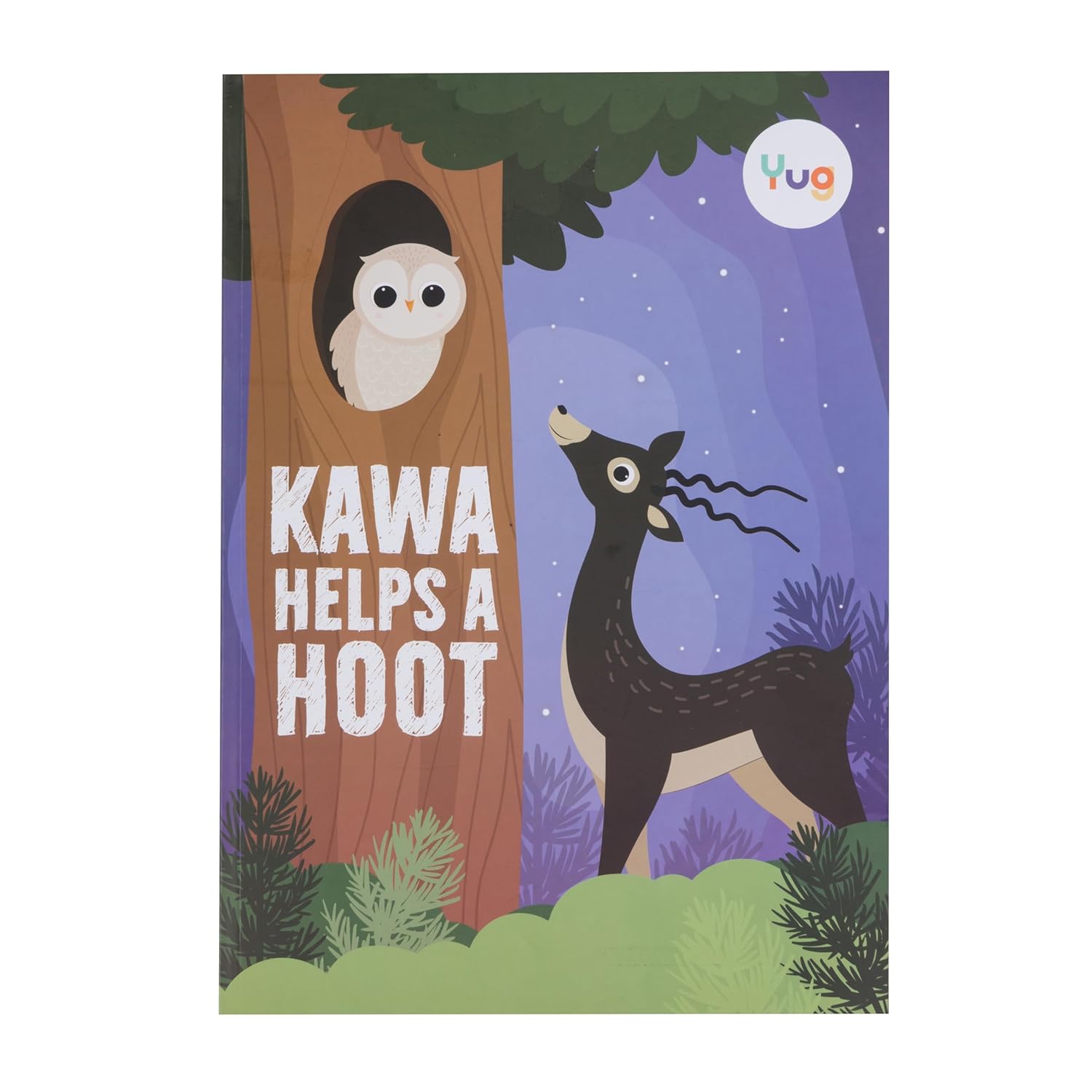 Yug Animal Series: Kawa Helps A Hoot Story Book for Kids About the Kindness - Illustrated Moral Story with Colourful Pictures - Fun Learning Book for 3+ Year Old Children with Colouring Sheet