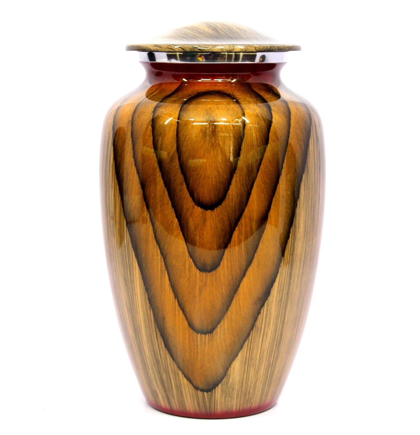 eSplanade Cremation Urn Memorial Human Ashes Container Jar Pot | Burial Funeral Urns | - Yellow - 10 Inches (Full Size)