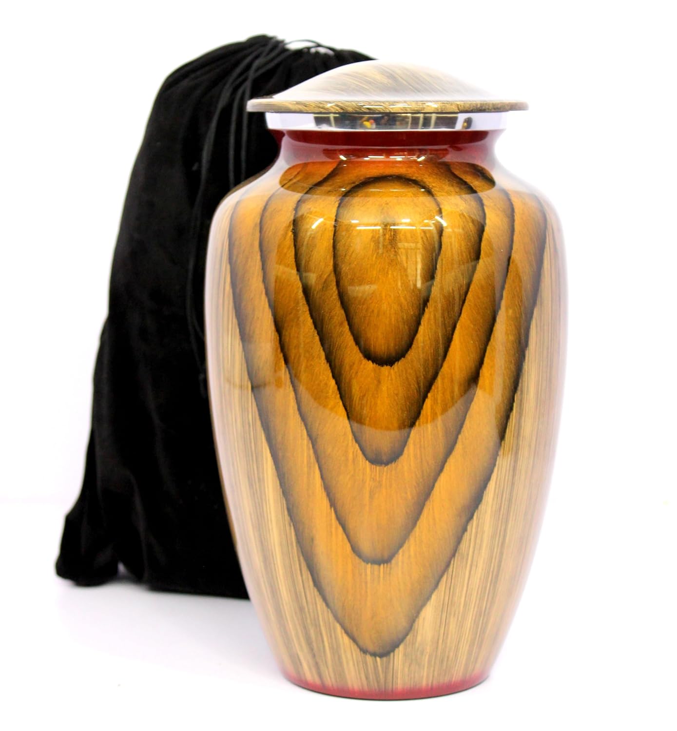 eSplanade Cremation Urn Memorial Human Ashes Container Jar Pot | Burial Funeral Urns | - Yellow - 10 Inches (Full Size)