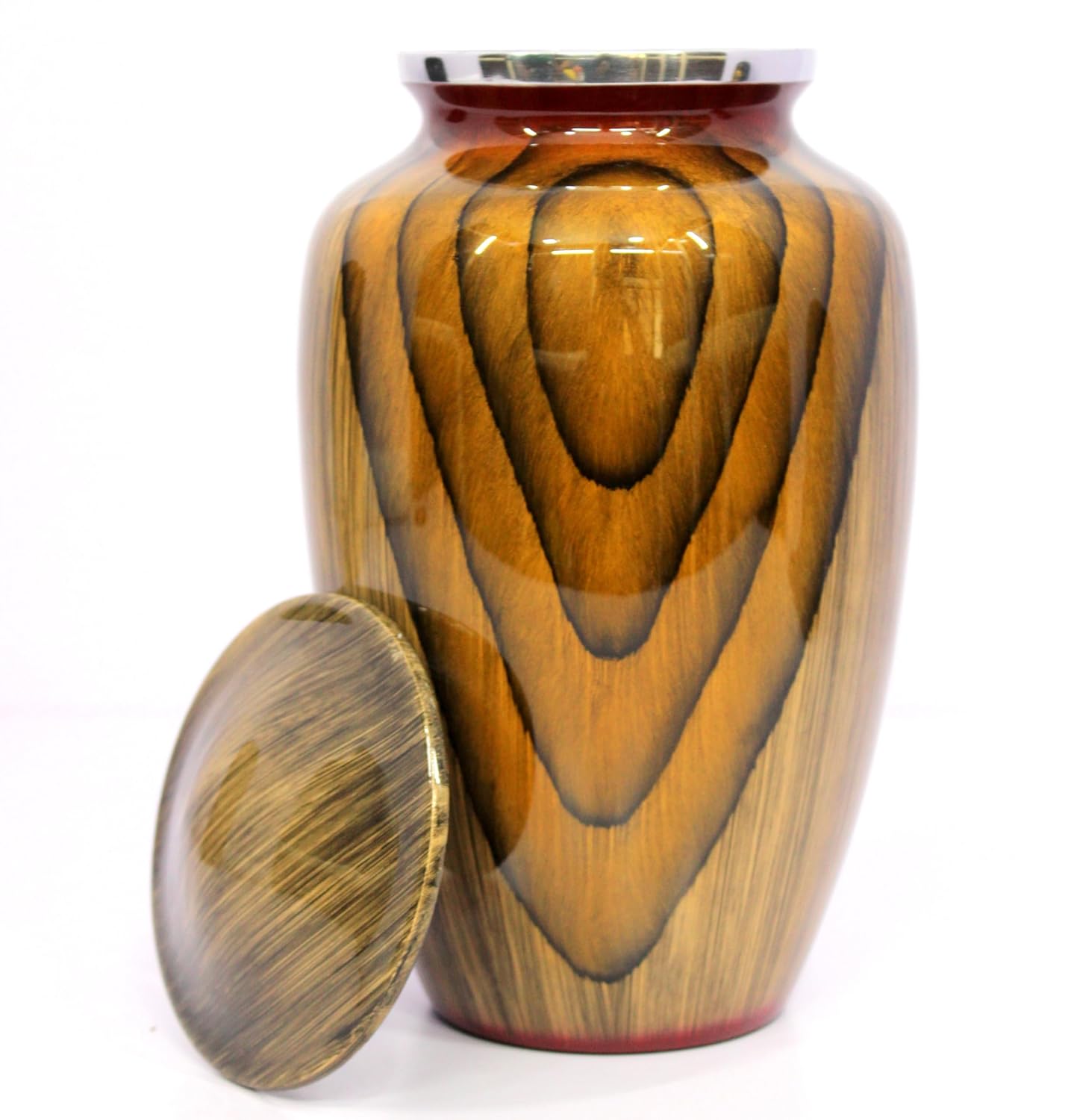 eSplanade Cremation Urn Memorial Human Ashes Container Jar Pot | Burial Funeral Urns | - Yellow - 10 Inches (Full Size)