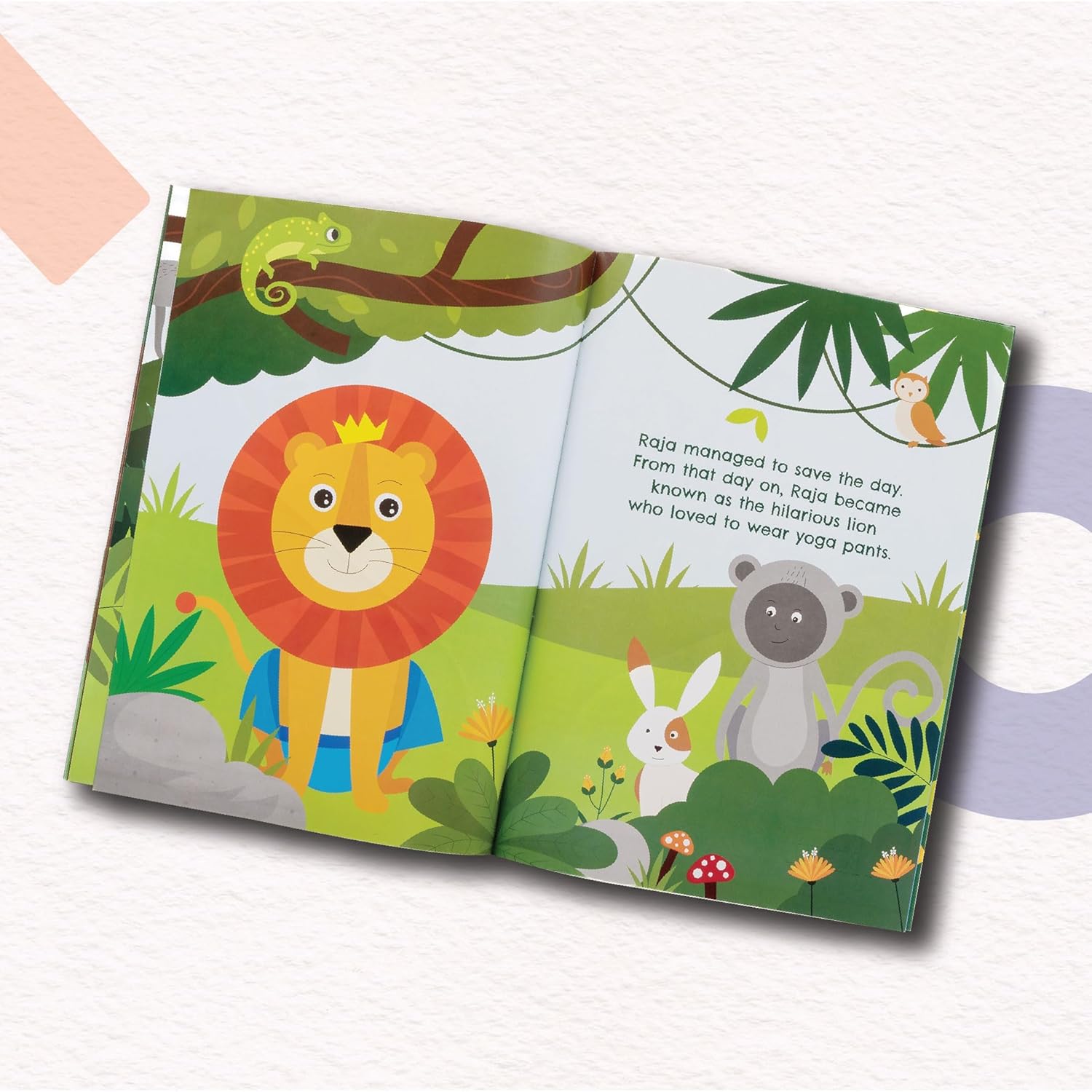 Yug Animal Series: Yoga Pants Raja Story Book for Kids About Embrace Your Imperfection- Illustrated Moral Story with Colourful Pictures- Fun Learning Book for 3+ Year Old Children with Colouring Sheet