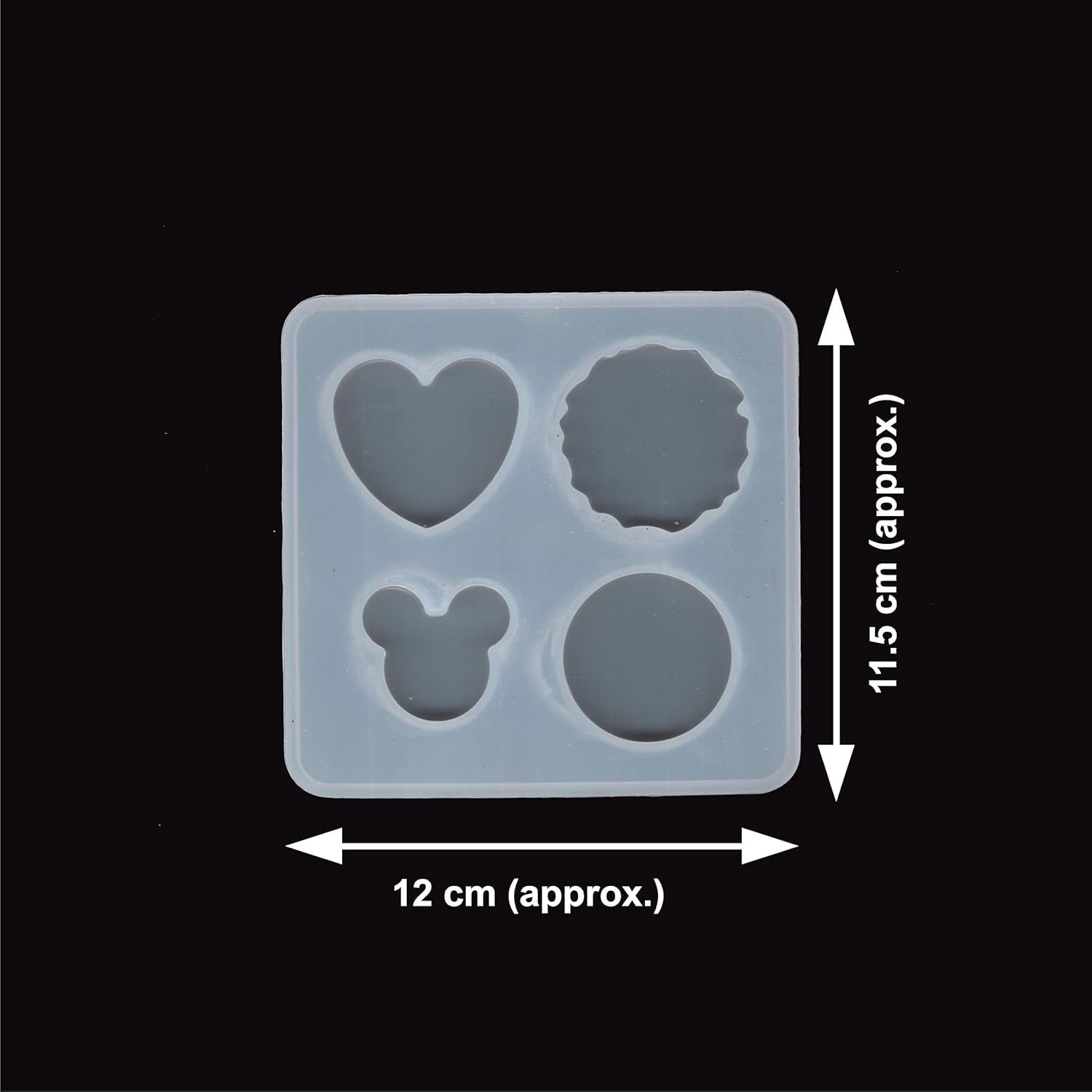 IVEI Keychain Making Resin Mold Silicone Set of 2 for Crafting, Keychains, Pendant, Jewelry, Earrings Making Ð DIY Home Decoration Tools, Resin Tools, Christmas Birthday Gifts Ð Round, Heart, Agate, Hexagon & Mickey Shaped Keychain