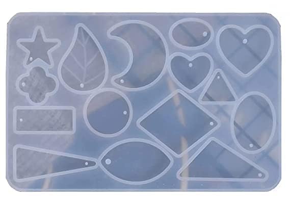IVEI Resin Jewelry Mold Tray - DIY Set of 2 with Multiple Designs for Jewelry Making - Durable, Flexible Silicone Molds for Crafting Earrings, Pendants, Bracelets, and More - Easy Release & Non-Stick - 27 Designs