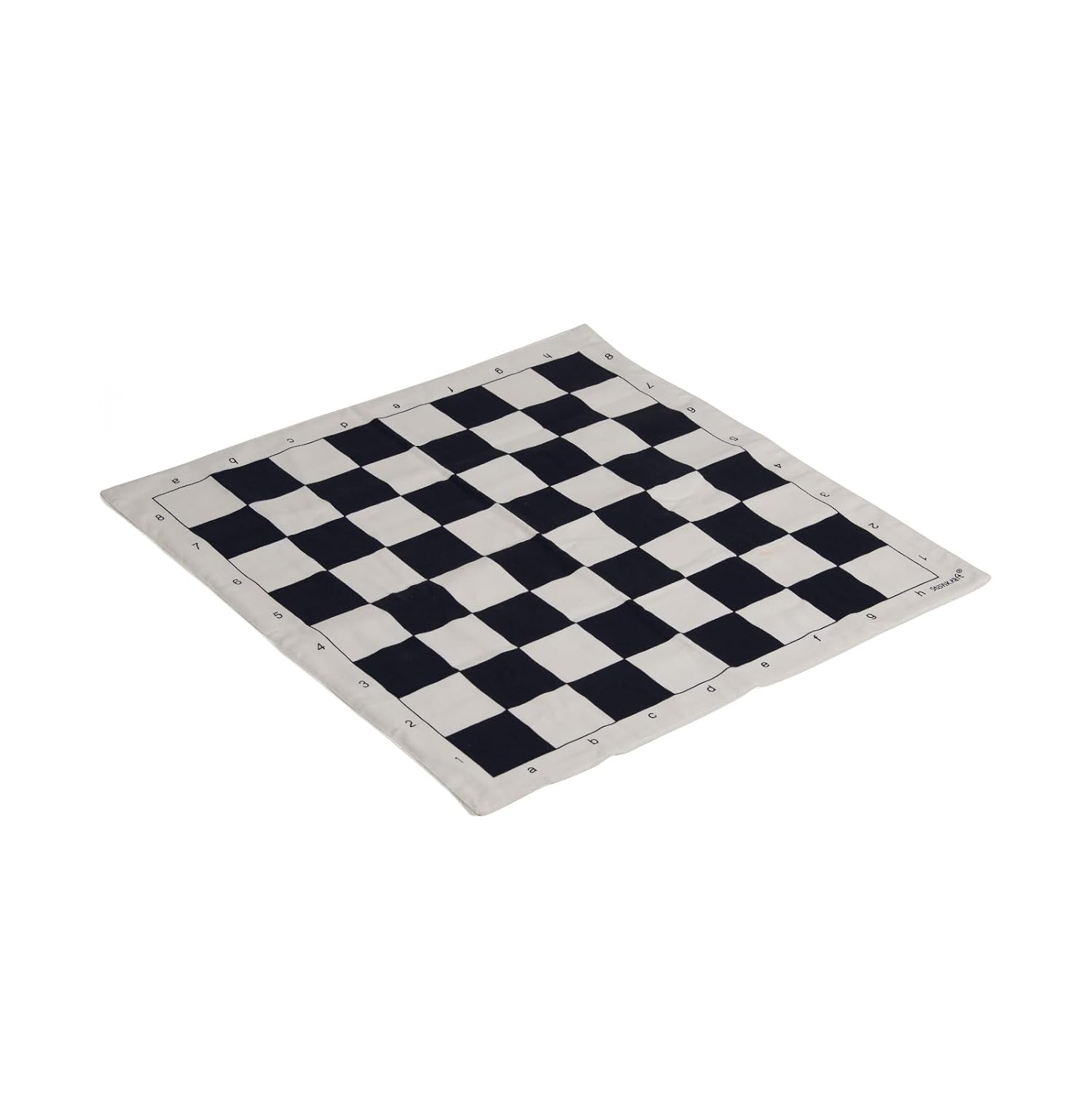 StonKraft Canvas Chess Board Set with Solid Plastic Pieces (with Two Extra Queens + Vinly Pouch) – 21" Roll-up Foldable Chessboard, Strategic Mind Indoor Game for Adults and Kids, Travel Toys Gifts