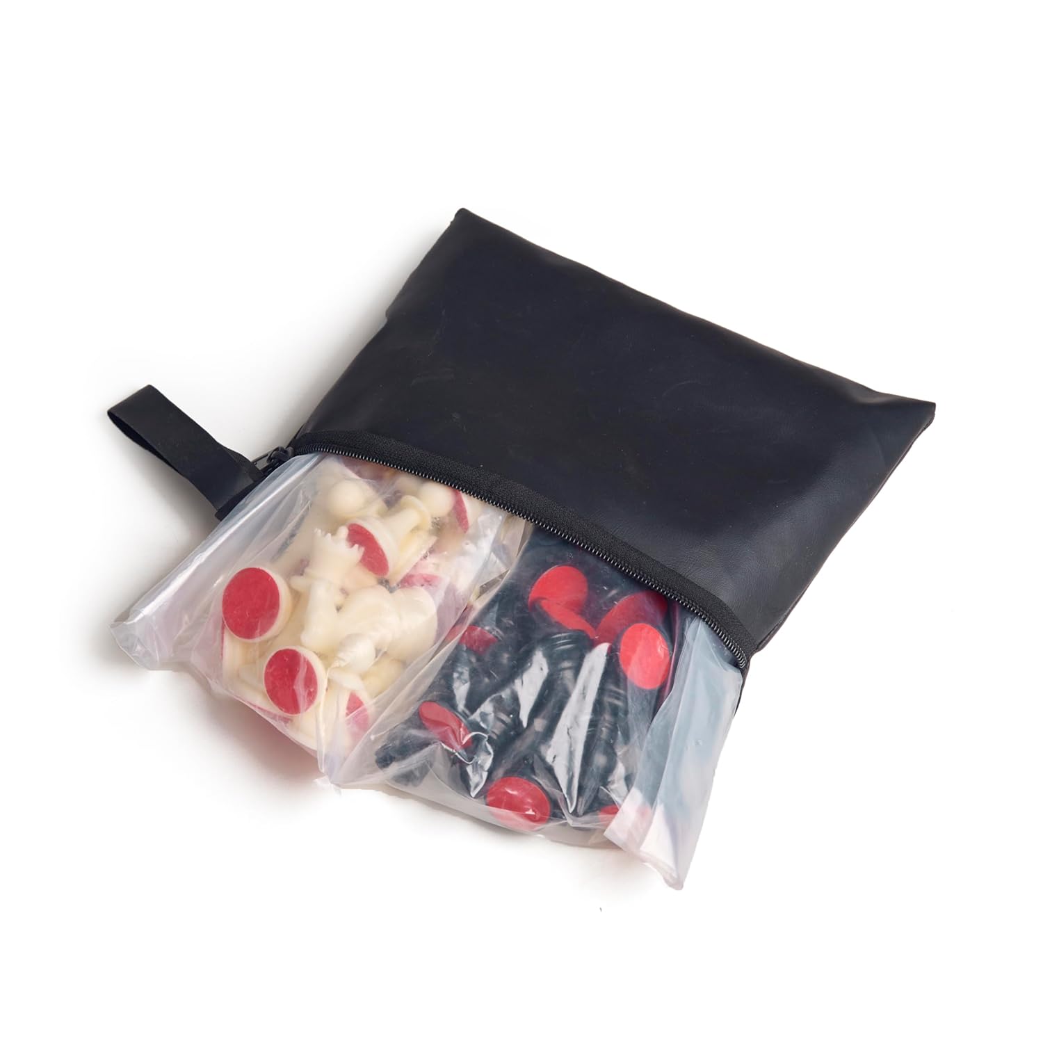 StonKraft Canvas Chess Board Set with Solid Plastic Pieces (with Two Extra Queens + Vinly Pouch) – 21" Roll-up Foldable Chessboard, Strategic Mind Indoor Game for Adults and Kids, Travel Toys Gifts