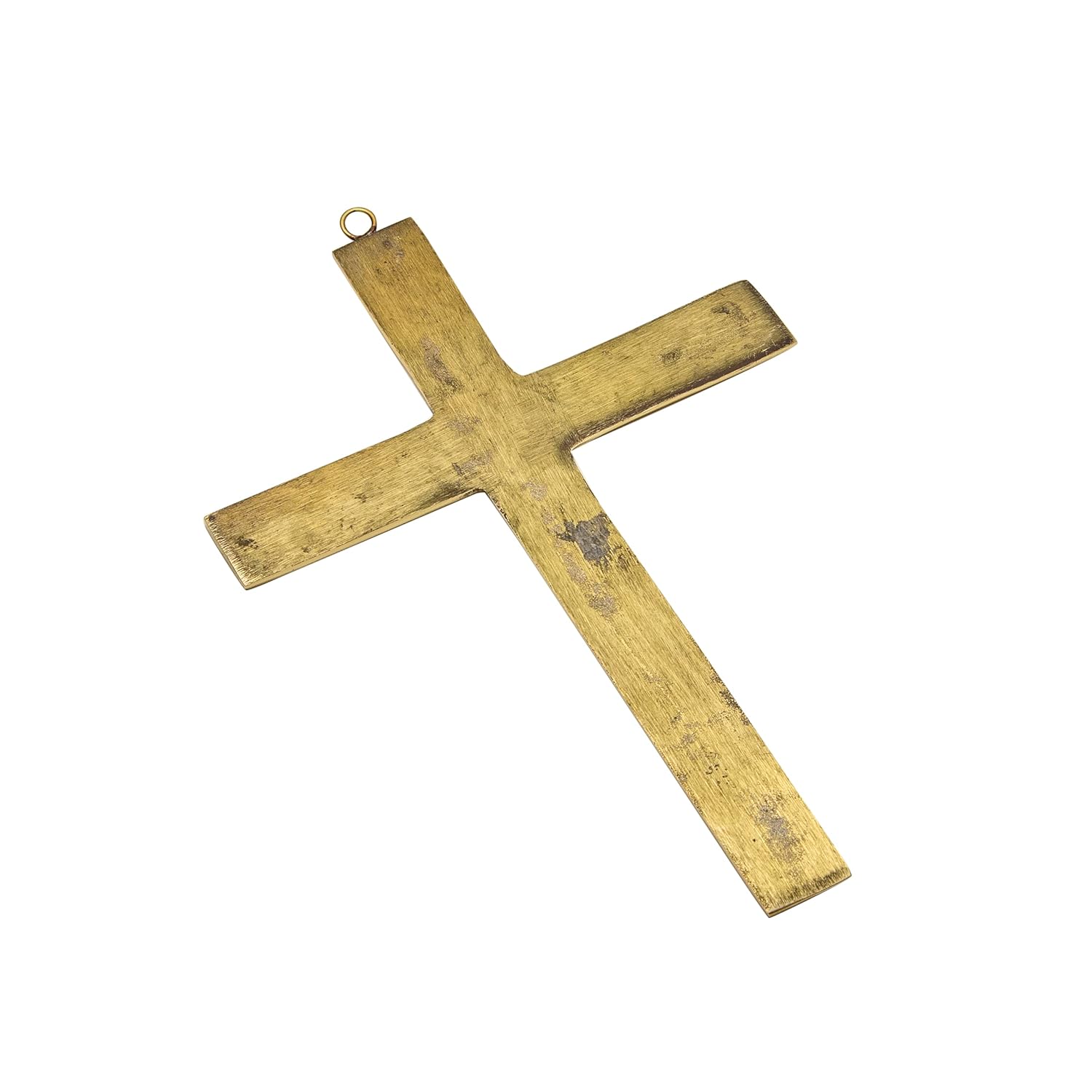 ESPLANADE Brass Jesus Christ Cross – Holy Cross, Antique Look Idol, Christian Cross for Prayer, Christmas Gifts, Home Office Décor, Housewarming Gifts