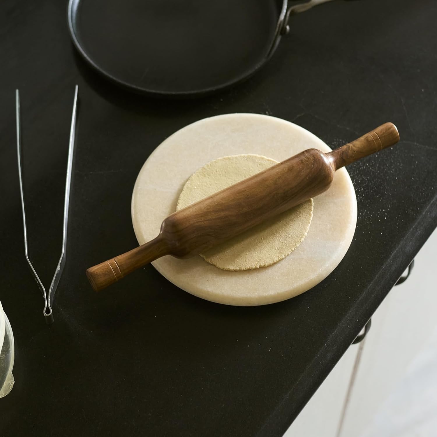 KLEO Wooden Roti Belan Rolling Pin for Kitchen, Chapati Roller, Roti R ...