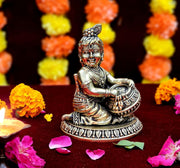 ESPLANADE Brass Krishna Statue, Makhan Chor Krishna Idol Small, Brass God Idols, Bal Gopal Idol, Krishan, Kishan, Hindu God Statues, Golden 4.3"
