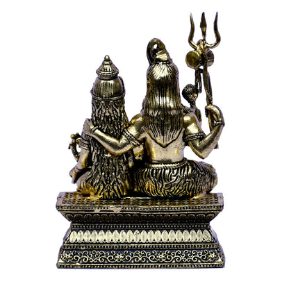 ESPLANADE Brass Shiv Parivar Murti for Home Puja, 4.3" Shiva Idol, Shiv Family Statue Parvati Kartikay, Ganesh, Hindu God Idols for Pooja Room, Mandir Decoration