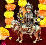 ESPLANADE Brass Durga MATA Murti, 4.7" Durga MATA Idol, Sherawali Maa Statue, Hindu God Idols for Pooja Room, Mandir Decoration, Home Décor