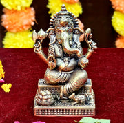 ESPLANADE Ganesh Idol for Home Décor, 3.5" Ganesha Idols, Brass Decoration Items for Home, Gurupurnima Gifts, Ganapati Bappa Murti for Pooja Room