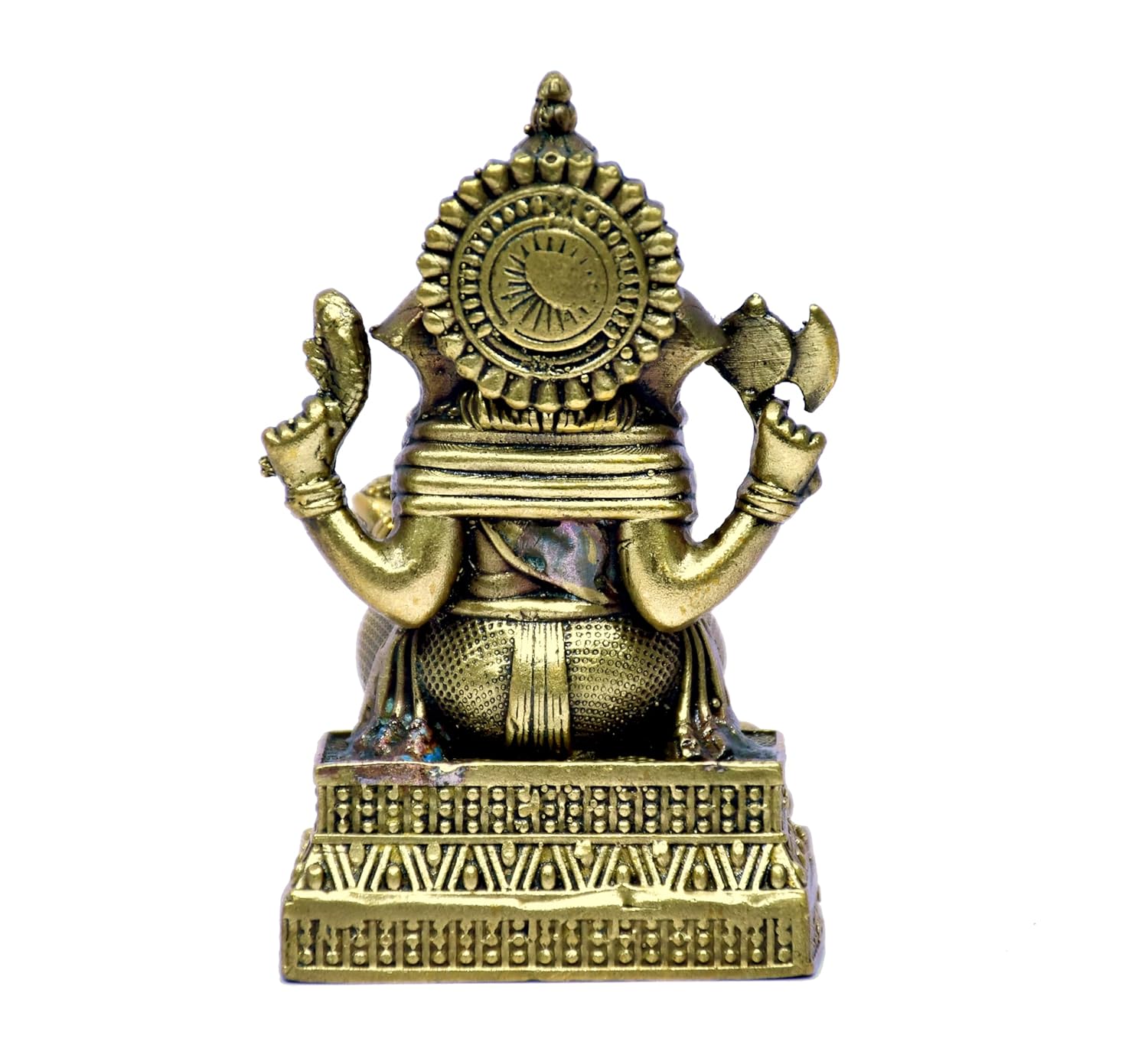 ESPLANADE Ganesh Idol for Home Décor, 3.5" Ganesha Idols, Brass Decoration Items for Home, Gurupurnima Gifts, Ganapati Bappa Murti for Pooja Room