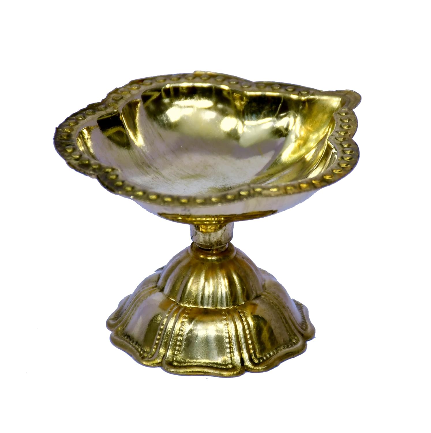 Esplanade Brass Diya for Pooja, Deepam Kundulu, Villaku, Deepak, Pooja Items for Pooja Room, Brass Decoration Items for Home – 2.5 inch
