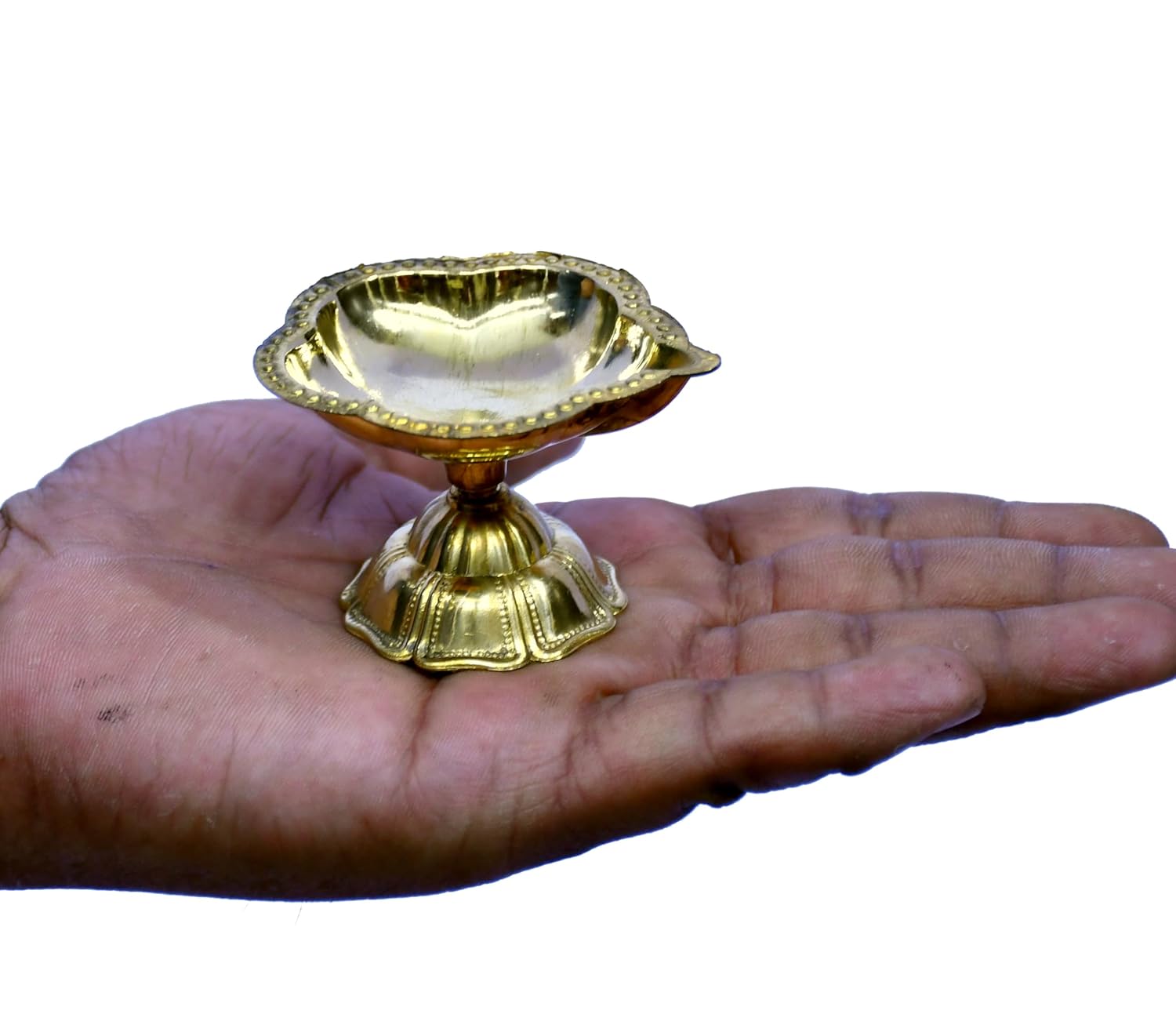 Esplanade Brass Diya for Pooja, Deepam Kundulu, Villaku, Deepak, Pooja Items for Pooja Room, Brass Decoration Items for Home – 2.5 inch