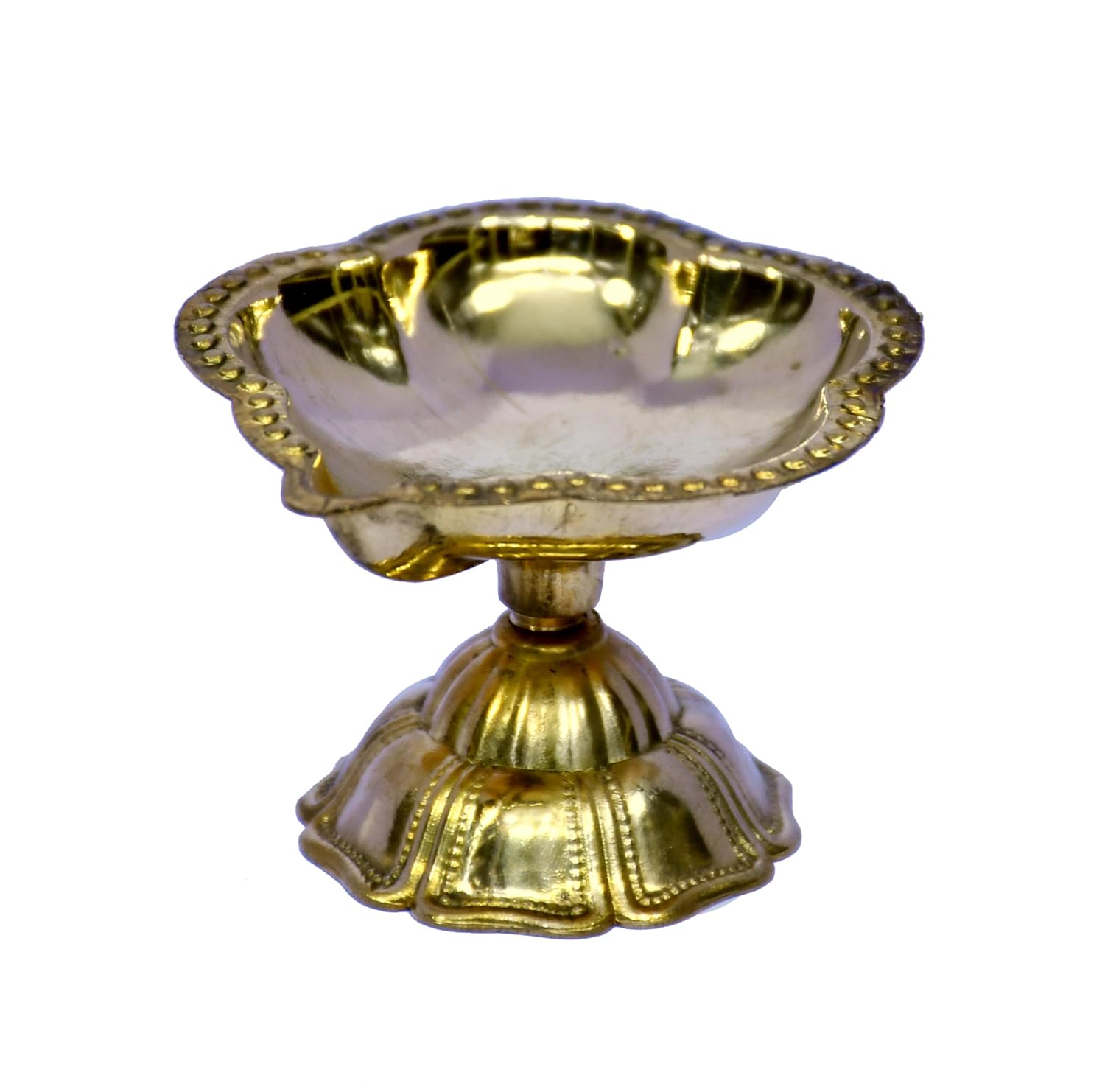 Esplanade Brass Diya for Pooja, Deepam Kundulu, Villaku, Deepak, Pooja Items for Pooja Room, Brass Decoration Items for Home – 2.5 inch