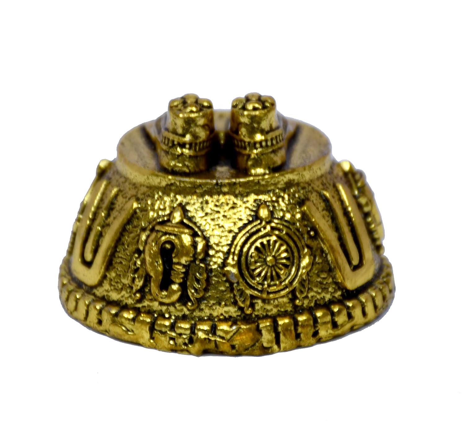 ESPLANADE Brass Balaji Charan Paduka for Car Dashboard Decoration, Vishnu Lakshmi Charan Paduka, Venkateshwara Swamy Idol Feet, Tirupati Balaji, Car Dashboard God Idol, Pooja Items for Pooja Room 3cm
