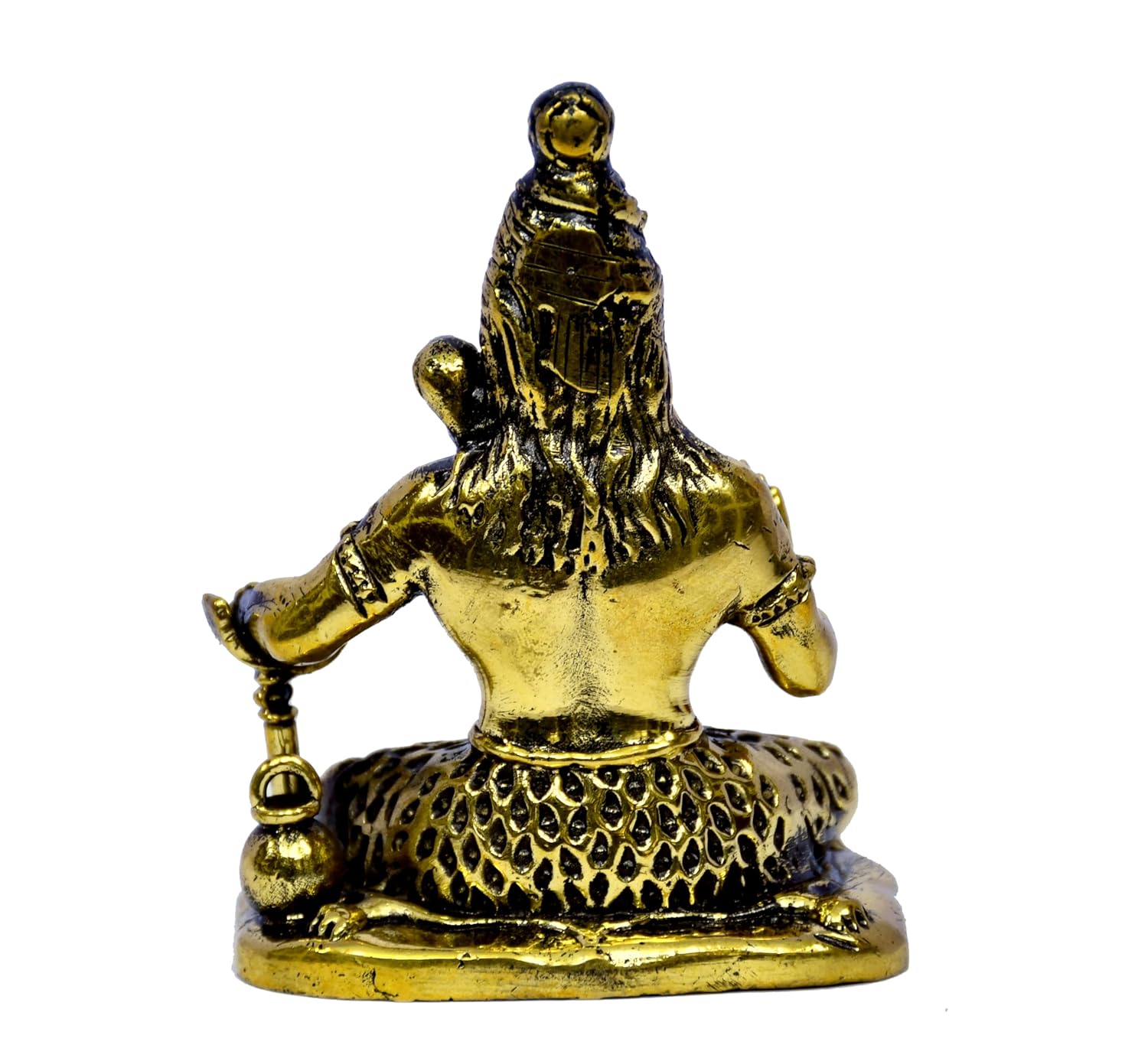 ESPLANADE Brass Shiva Idol – 4" Shiv Mahadev Murti, Adiyogi Statue, Brass Decoration Items for Home and Temple, Shankar Murti
