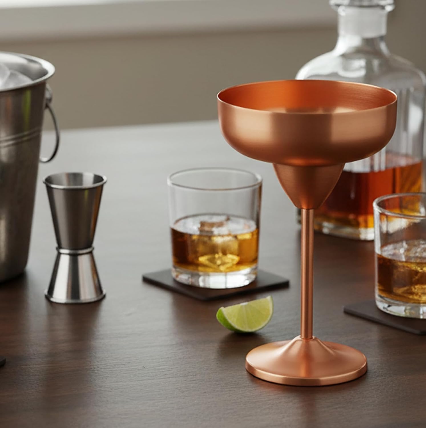 ESPLANADE Copper Cocktail Glasses, Metal Wine Goblets, Champagne Flutes, Royal Medieval Chalices Vintage Coupes, Diwali Gift, Wedding Anniversary Gift