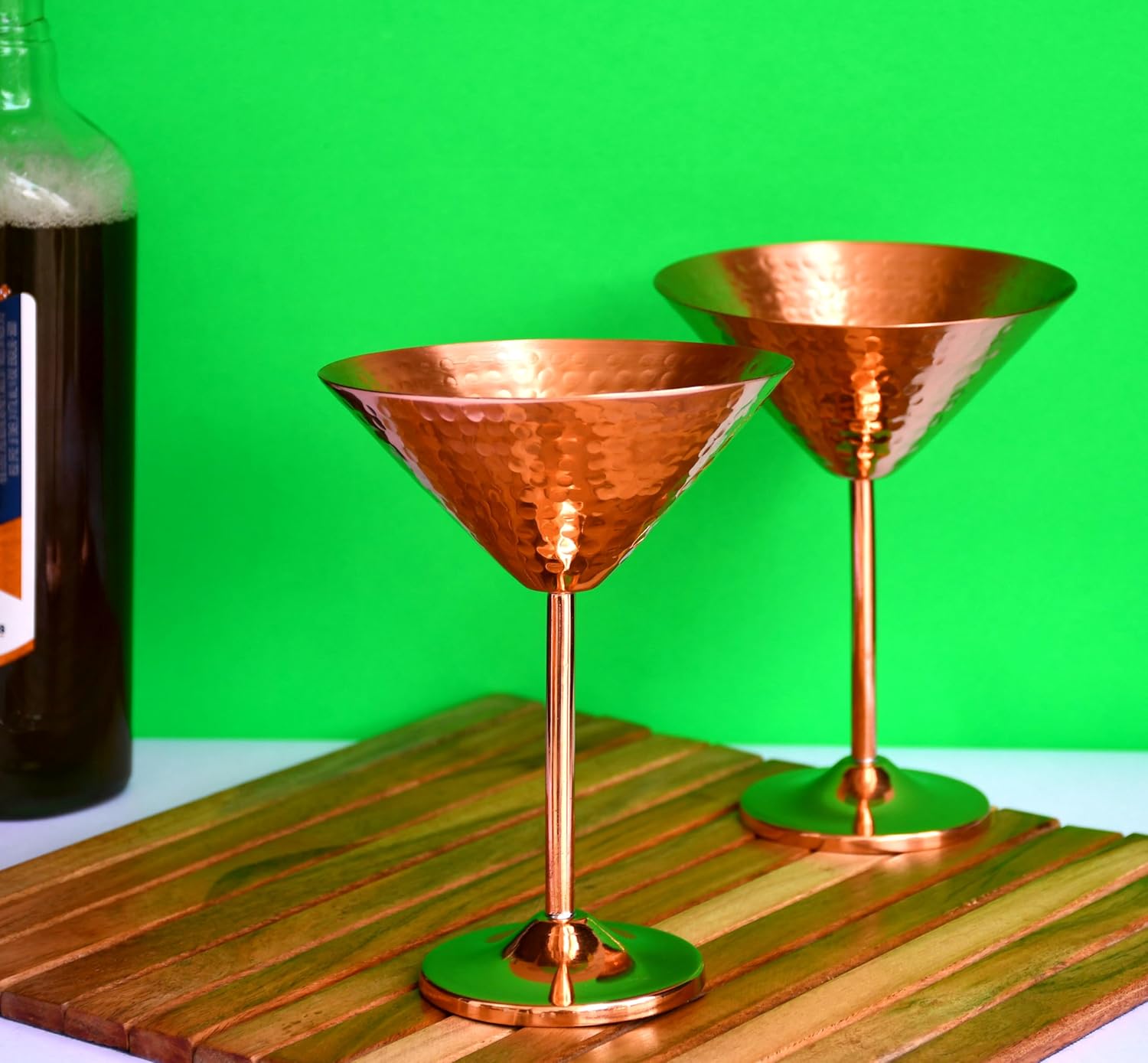 ESPLANADE Copper Cocktail Glasses, Metal Wine Goblets, Champagne Flutes, Royal Medieval Chalices Vintage Coupes, Diwali Gift, Wedding Anniversary Gift