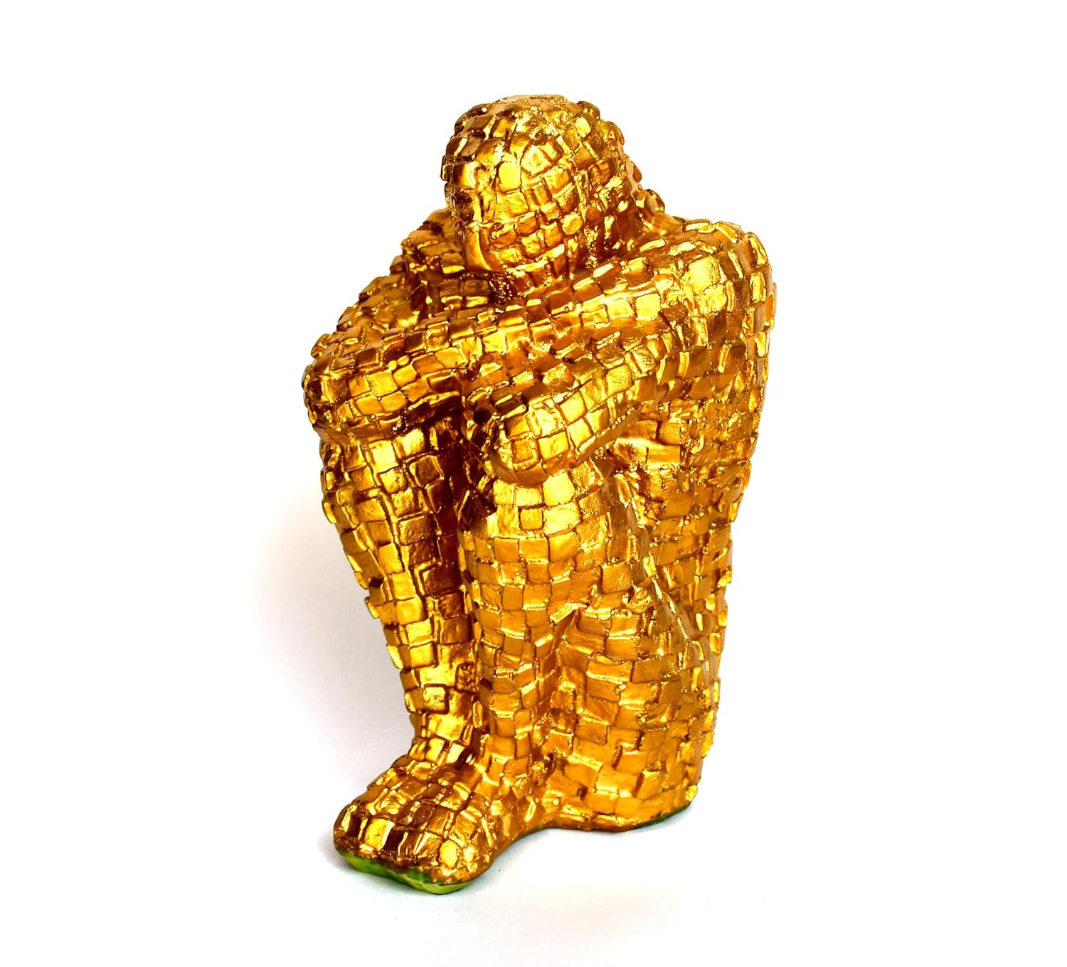 ESPLANADE Resin Thinking Man Statue Showpiece for Home Decor Living Room Ð 7in Abstract Sculpture, Elegant Modern Art Office Desktop DŽcor, Nordic Thinker