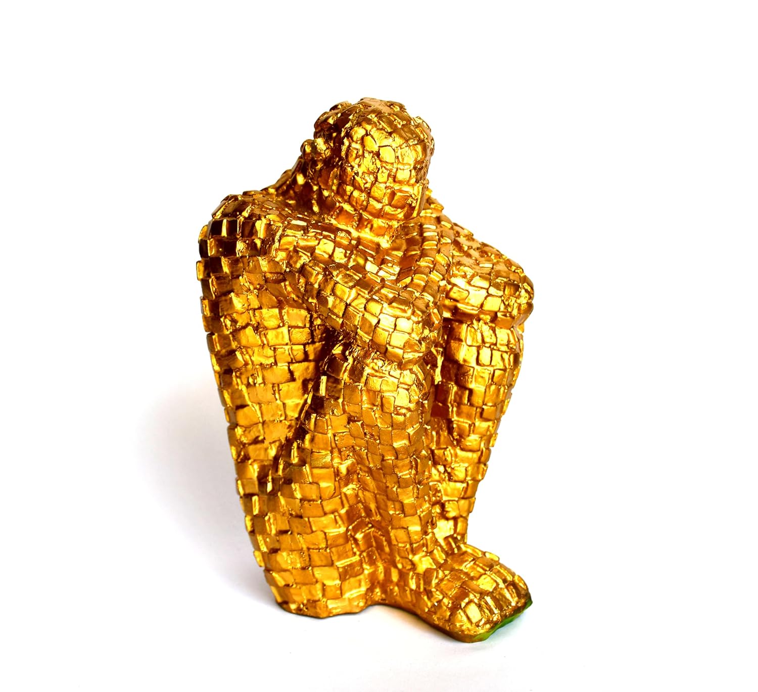 ESPLANADE Resin Thinking Man Statue Showpiece for Home Decor Living Room Ð 7in Abstract Sculpture, Elegant Modern Art Office Desktop DŽcor, Nordic Thinker