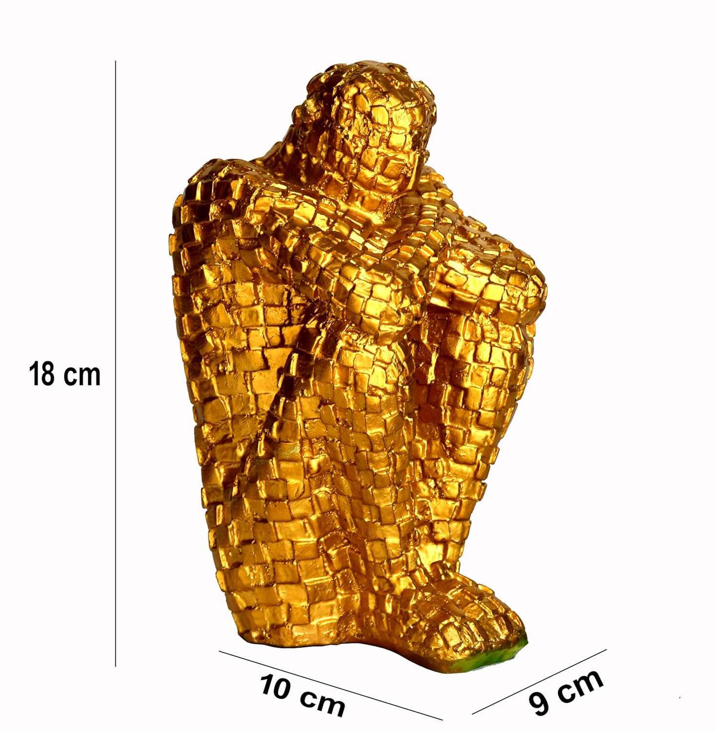 ESPLANADE Resin Thinking Man Statue Showpiece for Home Decor Living Room Ð 7in Abstract Sculpture, Elegant Modern Art Office Desktop DŽcor, Nordic Thinker