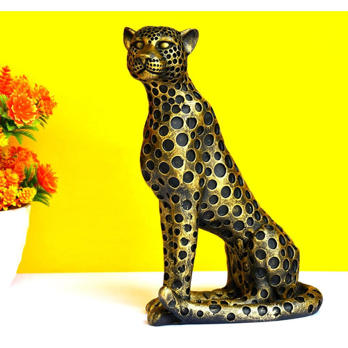 ESPLANADE Resin Black Panther Showpiece Statue Decorative Figurine, Home Decoration Items for Living Room, Antique Look DŽcor, 10in