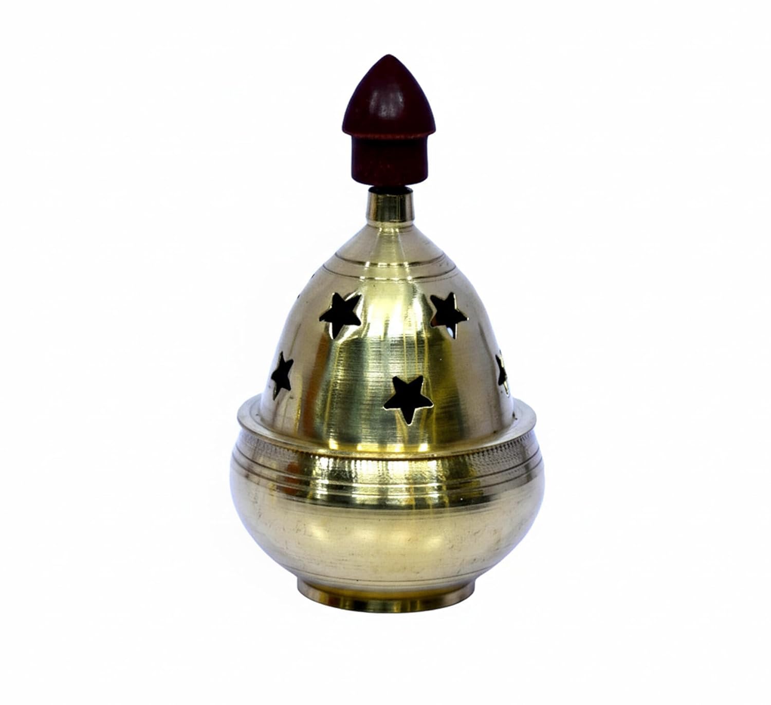 Esplanade Brass Akhand Diya with Cover, Diya with Cover for Puja, Akhand Diya for Puja, Deepak for Pooja, Deepam, Pooja Items, Golden 3.4"